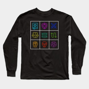 Alignment - Dungeons & Dragons Line Art Series Long Sleeve T-Shirt